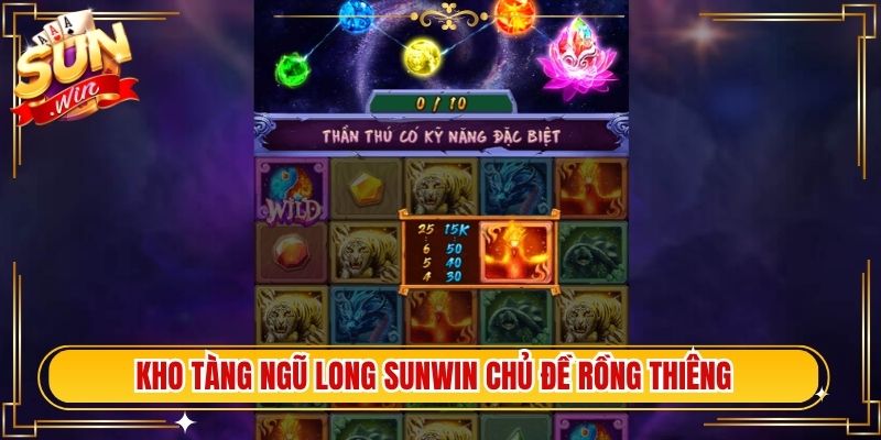 Kho tàng ngũ long Sunwin chủ đề rồng thiêng