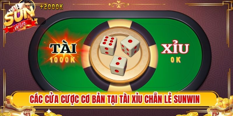 Các cửa cược cơ bản tại tài xỉu chẵn lẻ Sunwin