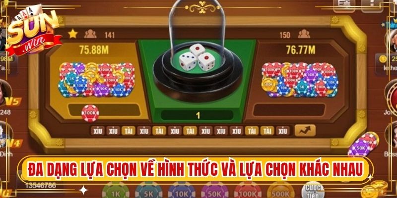 Đa dạng lựa chọn về hình thức và lựa chọn khác nhau