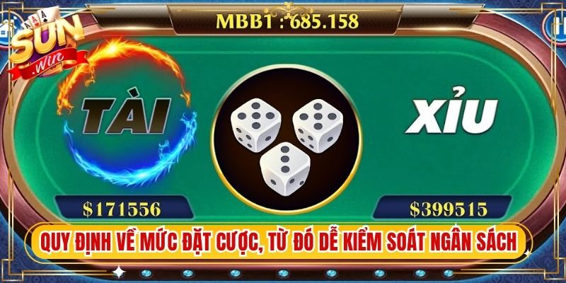 Quy định về mức đặt cược, từ đó dễ kiểm soát ngân sách